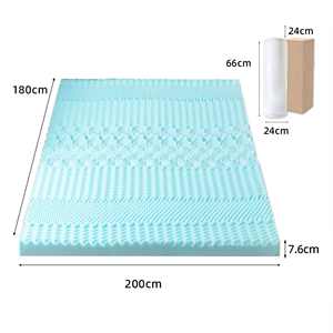 Matelas en mousse à mémoire de forme, refroidissant, moyen, 50 mm d'épaisseur, design moderne, hôtel, maison, adulte, grand lit, enroulable, compressé, confortable, coton - Product Image 5