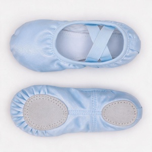 Zapatillas de Ballet con Brillantina Rosa, Calzado de Baile Plano y Suave, con Correa Elástica, para Práctica en Estudio - Product Image 2