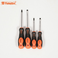 Fumetax Smart – Jeu de 4 tournevis à embouts magnétisés en acier au carbone, Phillips et plat, emballage double blister pour chaque jeu