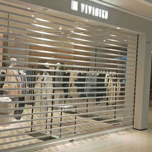 Puerta enrollable de policarbonato plegable de plástico transparente puerta enrollable - Product Image 4