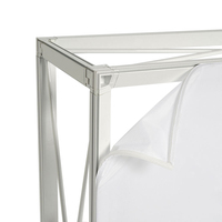 Support d'affichage pop-up professionnel en aluminium portable avec bord en silicone et tissu SEG pour salon professionnel