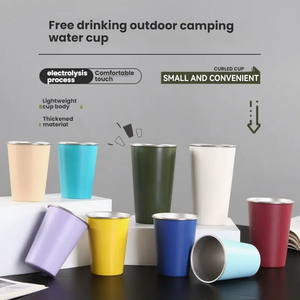 OEM Customized logo 500ml Stainless Steel Pint Cup Metal <strong>Wine</strong> Glasses Coffee <strong>Tumbler</strong> - Product Image 5