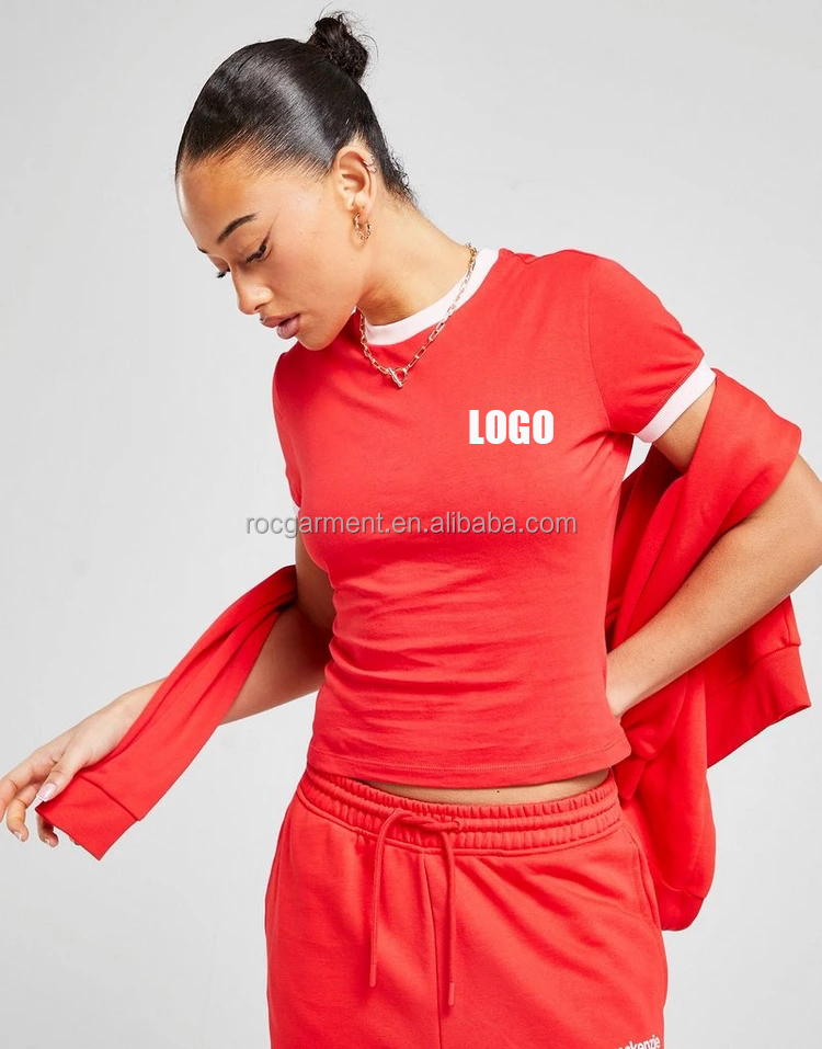 Hot Selling Color Block Training Shirt Wholesale Slim Workout Tee Casual Sportswear Womens T Shirt