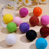 Perles rondes dorées personnalisées de 20 mm à trou droit pour la fabrication de bijoux, accessoires de stylo à perler, composants de bijoux faits à la main
