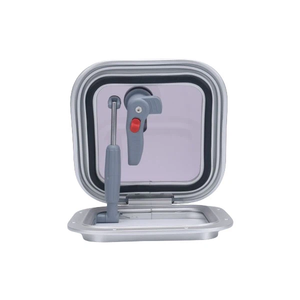 正方形のアルマイトアルミニウムデッキハッチアクリルガラス開口部ポートホール海洋用品ボート用ポートライト - Product Image 4