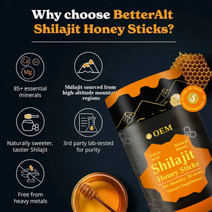OBM Suppléments à base de résine à formule douce, à base de plantes, vitamines, bâtonnets de miel, Shilajit cultivé en milieu sauvage, en emballage en bouteille - Product Image 4