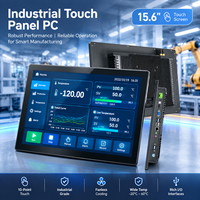 PC industriel à écran tactile 13,3 15,6 21,5 24 27 pouces Windows 10 Core I7 I5 I3 J1900 IP65 étanche sans ventilateur IPC