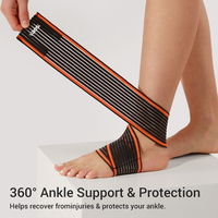 Attelle de cheville de compression VBOSI 7224, conception à talon ouvert, en nylon, fermeture auto-agrippante, légère, respirante, protection