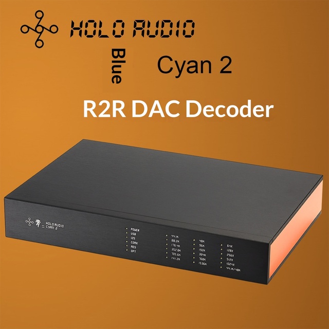 Holo Audio Cyan 2 R2R DAC Hi-Fi Desktop Audio Decoder USB I2S Coaxial Optical Digital to Analog Converter