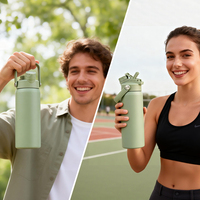 Bouteille Isotherme Portable de Voyage en Acier Inoxydable 1L, Double Paroi, 32 oz, avec Logo Personnalisé
