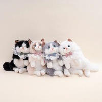 Sac à dos en peluche chat Ragdoll en gros, sac en forme d'animal en peluche doux, mignon chaton qui miaule, cadeaux pour enfants, logo personnalisé, fabricant OEM ODM