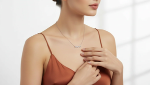 Collar de Diamantes con Eslabones Entrelazados Modernos con Cadena, Joyería Fina Elegante para Mujer con Diamantes Brillantes para Uso Diario - Product Image 6