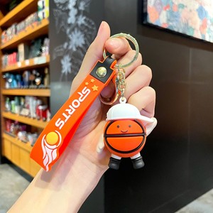 Llavero de Balón Deportivo, Lindo Colgante de Fútbol/Baloncesto de Dibujos Animados con Correa para la Muñeca, Colgante para Bolsa para Niños y Aficionados al Deporte - Product Image 5