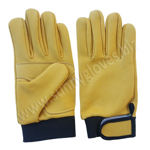 Customize Logo Goat Skin Leather Working <b>Driver</b> <b>Gloves</b> - Product Image 6