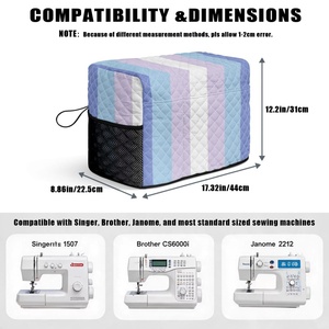 Housse de machine à coudre matelassée personnalisée à thème arc-en-ciel gay, protection anti-poussière pour équipement de couture domestique - Product Image 6
