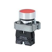 Interruptor de botón momentáneo de 2 y 22mm, interruptor de encendido y apagado, reajuste automático de símbolo de cabeza plana circular