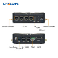 Linkleaps Popular 4, PC Firewall Pfsense con 2.5GbE LAN, Mini PC Industrial sin Ventilador, Intel N100 J6426 J4125, 2 RS232 RS485, DDR4