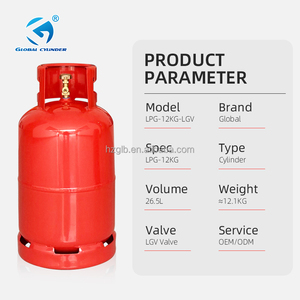 Cilindro de Gas LPG Global de 12/12.5 kg, Certificado ISO, Vacío, Gas <span class=keywords><strong>Butano</strong></span> de Buena Calidad - Product Image 1