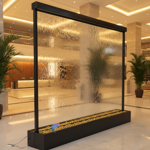 Fuente <span class=keywords><strong>de</strong></span> <span class=keywords><strong>Agua</strong></span> Interior con Espejo, Cascada <span class=keywords><strong>de</strong></span> Vidrio con Luz LED para Decoración del Hogar - Product Image 5