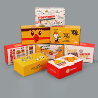 Ensemble de haute qualité de qualité alimentaire Hamburger Snack poulet frit frites à emporter carton papier boîte à vendre