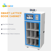 Armoire à livres intelligente verticale de 10,1 pouces, bibliothèque en libre-service, casier de prêts et de retours de livres, reconnaissance faciale, lecteur de codes-barres