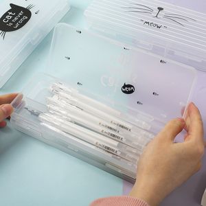 Puro scuola di plastica speciale rispettoso dell'ambiente non tossico netto rosso popolare cassa di matita della cassa di matita - Product Image 5