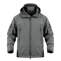 Veste bomber softshell en polyester Bone Frog Autumn, style streetwear, coupe ample, imperméable, coupe-vent, chaude, pour l'extérieur, avec capuche.