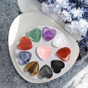 Bán Buôn Lớn Hình Trái Tim Khắc 30*30*12Mm Tự Nhiên Chữa Bệnh Tinh Thể Thạch Anh Đá Quý Bất Đá Crafting Pha Lê Khác Thủ Công Mỹ Nghệ - Product Image 2