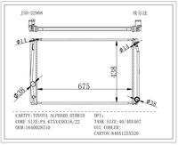 Radiateurs YunChi à montage direct pour TOYOTA ALPHARD HYBRID, radiateur en aluminium 1640028710, pièces avec réservoir en plastique et cœur en aluminium