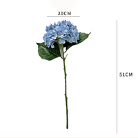 Haute Qualité Faux 176 Pétales Bleu Hortensia Maison Décoration De Mariage Latex Hortensia Artificielle Real Touch Hortensia Fleur
