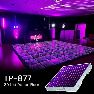 outdoor led disco floor mirror led rgb light glass 3d magnetic dance floor for sale