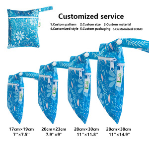 Bolsa de carrinho molhado, bolsa com estampa molhada, dobrável, portátil, à prova d' água, saco de bebê, molhado, para natação - Product Image 5