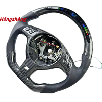 Volant de direction sport en fibre de carbone LED personnalisé pour BMW E46 E39 E53 M3 330ci 325i Style D