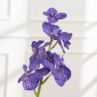Tige d'orchidée Vanda artificielle de 70 cm à 8 têtes, imprimée en 3D, réaliste, en soie, pour décoration de centre de table de mariage ou de fête