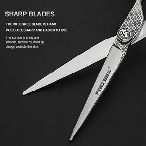 6.0 6.5 인치 가위 전문 최고 품질의 헤어 커팅 가위 날카로운 가장자리 이발사 헤어 가위 사용자 정의 로고 가위 - Product Image 4