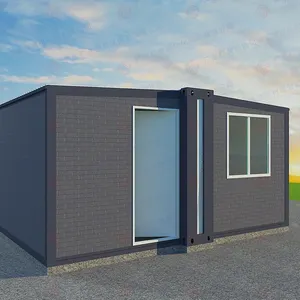 Werksverkauf fertighäuser hergestellt erweiterbares Containerhaus schwarzes faltbares vorgefertigtes Containerhaus