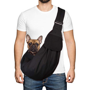 Transportín para perros con correa ajustable acolchada gruesa para el hombro, transportadores de mascotas para cachorros y <span class=keywords><strong>gatos</strong></span> con cinturón de seguridad de bolsillo con cremallera frontal - Product Image 2