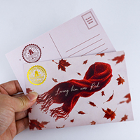 Impression de cartes postales personnalisées en couleur pleine, A6, 6x4, 5x7, cartes postales personnalisées avec logo en feuille d'or pour mariage, promotion d'entreprise, marketing