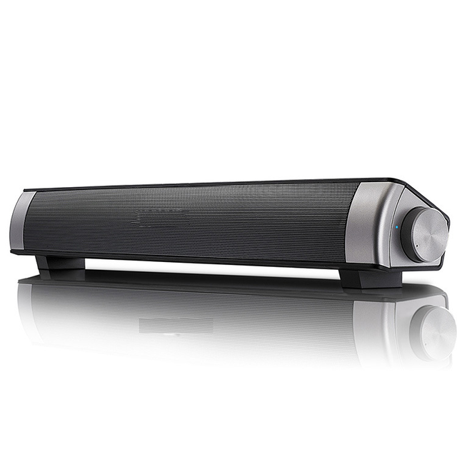 Wireless Bluetooth Speaker Insert Card U Disk Wall Sound Long Bar Subwoofer AUX Connection FM Radio 360 Degree Surround Sound