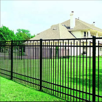 Nouveau design, panneau de clôture en acier et portail en fer à prix abordable, avec finition galvanisée et thermolaquée, taille personnalisable pour clôture de jardin