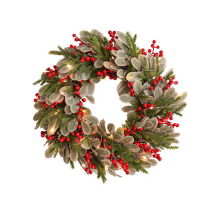 Guirlandes <span class=keywords><strong>de</strong></span> Noël en PVC faites à la main pour l'intérieur, 40 cm, avec lumières LED et guirlandes <span class=keywords><strong>de</strong></span> Noël - Product Image 5