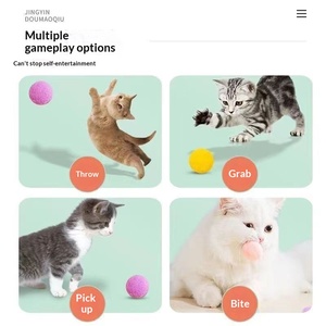 Jouet pour <span class=keywords><strong>chat</strong></span> coloré et écologique, balle à poils très élastique pour chatons et chats adultes, balle silencieuse pour <span class=keywords><strong>le</strong></span> plaisir personnel, en PVC et papier de coton - Product Image 5