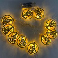 Guirlandes lumineuses de décoration pour la maison Owl Diwali, 20 LED, en fer doré, blanc chaud 3000K, à piles, lumières de rideau lumineuses pour l'intérieur