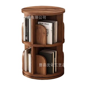 Customized <b>Rotating</b> Bookshelf Multi Functional Floor Standing <b>Storage</b> <b>Rack</b> For Home Living Room Study Decorative Shelf - Product Image 3