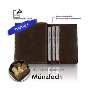 Portefeuille minimaliste Boshiho Slim pour poche avant, blocage RFID, porte-cartes en cuir, porte-cartes magique - Product Image 2