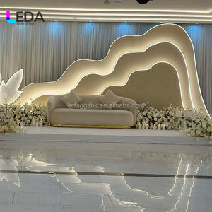 LEDA New Design Wedding Stage Decoration PVC Backdrop Stand with <b>Light</b> Led Wedding <b>Hall</b> Decoration for Events Decor - Product Image 6