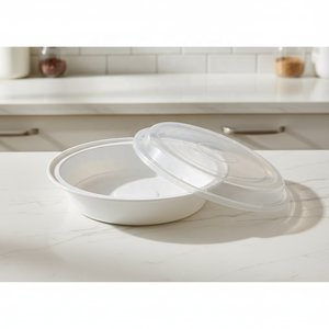 Contenedor de Alimentos Desechable de Plástico PP Apto para Microondas Hacamy con Tapa, Apilable, para Preparación de Comidas, para Negocios de Alimentos - Product Image 1