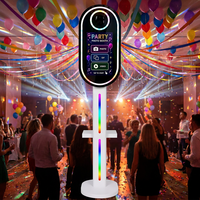 Cabina de Fotos con Espejo Mágico Táctil de 15.6 Pulgadas Fácil de Instalar, con Soporte para Impresora, Espejo Ovalado