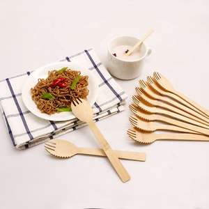 Forchettina/Cucchiaio in Bambù Ecologico Biodegradabile per Neonati, Anti-Soffocamento, Monouso, per Purè e Pasta di Riso - Product Image 2