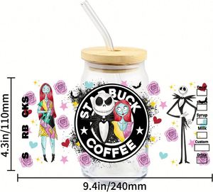 UV DTF Transfer Sticker 16oz Glass Cups <b>Wrap</b> Transfer Sticker 7000 Designs Ready to Print - Product Image 2